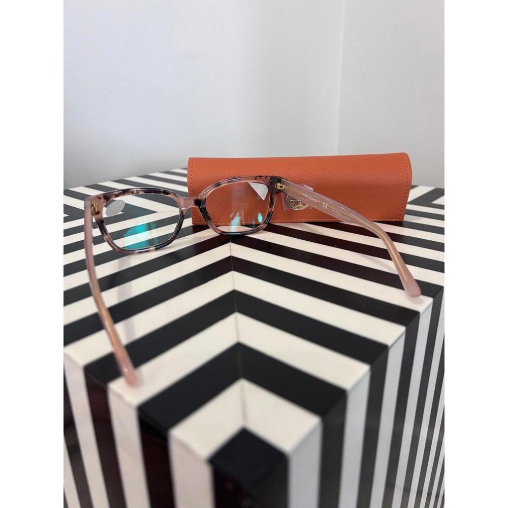 Tory Burch Photochromic Reading Glasses +1.75 Pink Tortoise NEW w/ Case